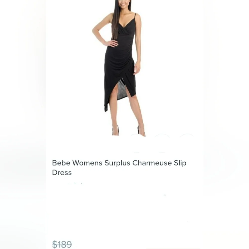 See updated listing Slvls V-neck Surplus Charmeuse Midi Wrap Dress Midnight - Picture 9 of 9